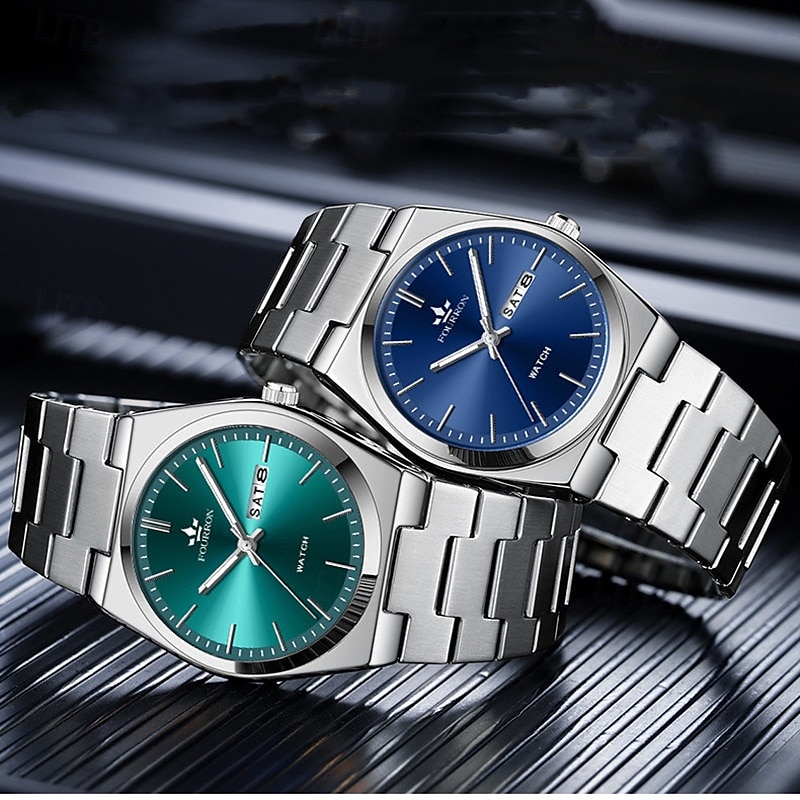 New Fashion Trend Mineral Reinforced Glass Lens Waterproof Night Light Calendar Sunday Display Business Leisure Sports Handsome And Stylish Men'S Watch 2025 - $25.99 –P9