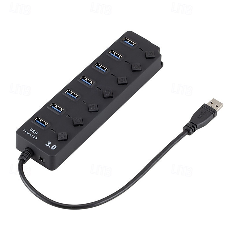 USB 3.0 Hubs 7 Ports 7-in-1 USB Hub with USB3.0*7 5V / 2A Power Delivery For Laptop 2025 - $19.99 –P7