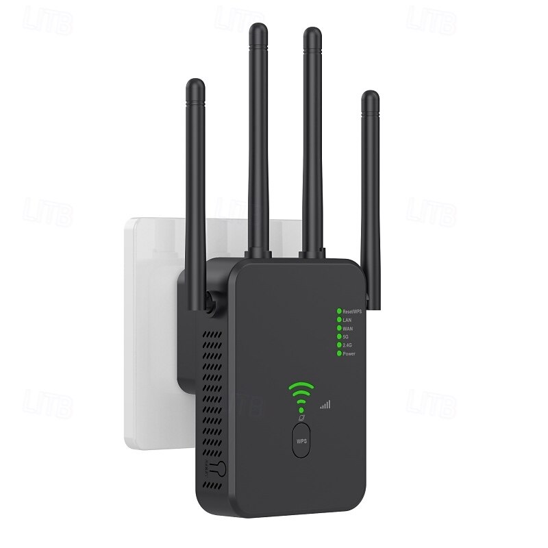 1200M WiFi Repeater Universal Wireless Coverage Extender Compatible AP Mode WiFi Repeater Wall Plug Plug and Play Type 2025 - $39.99 –P11