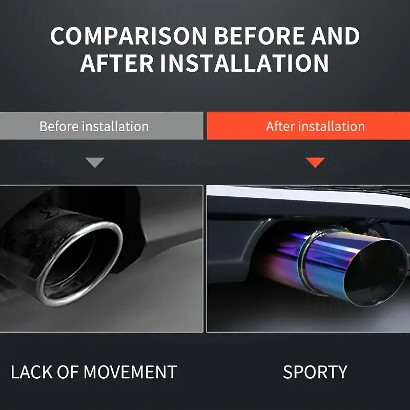 Car Exhaust Rear Straight Exhaust Stainless Steel Exhaust System End Conversion Parts Exhaust Drums 2025 - $86.99 –P3