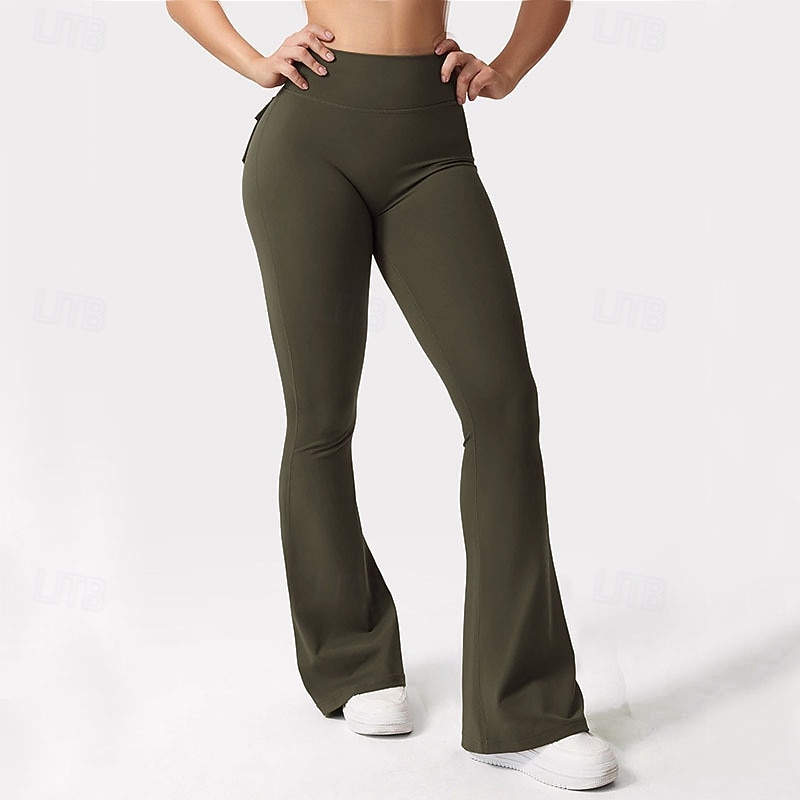 Women's Yoga Pants Yoga Leggings Ruched Butt Lifting Butt Lift Tummy Control High Waist Pilates Gym Workout Workout Tights Solid Color Black Army Green Fuchsia Fall Winter Sports Activewear Stretchy 2026 - $23.99 –P4