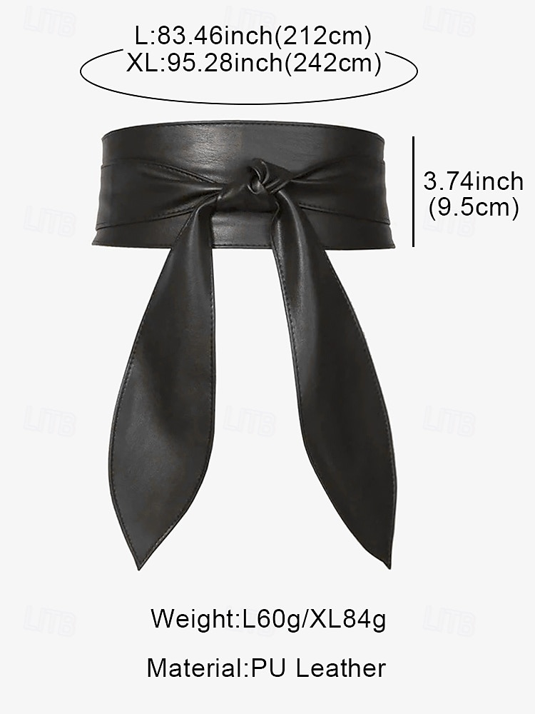 Women's Wide Red Faux Leather Obi Belt – Elegant Waist Cincher with Tie Knot Design for Dresses and Outerwear 2025 - $14.99 –P9