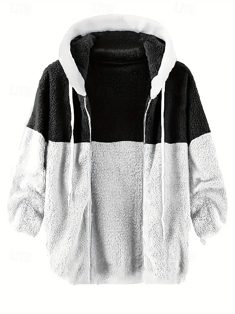 Hombre Sudadera con cremallera Sudadera con capucha y cremallera completa Chaqueta de lana Sudadera con capucha de lana Negro Azul Marino Caqui Gris Con Capucha Bloque de color Cerrar Retazos Deporte 2025 - $26.99 –P3