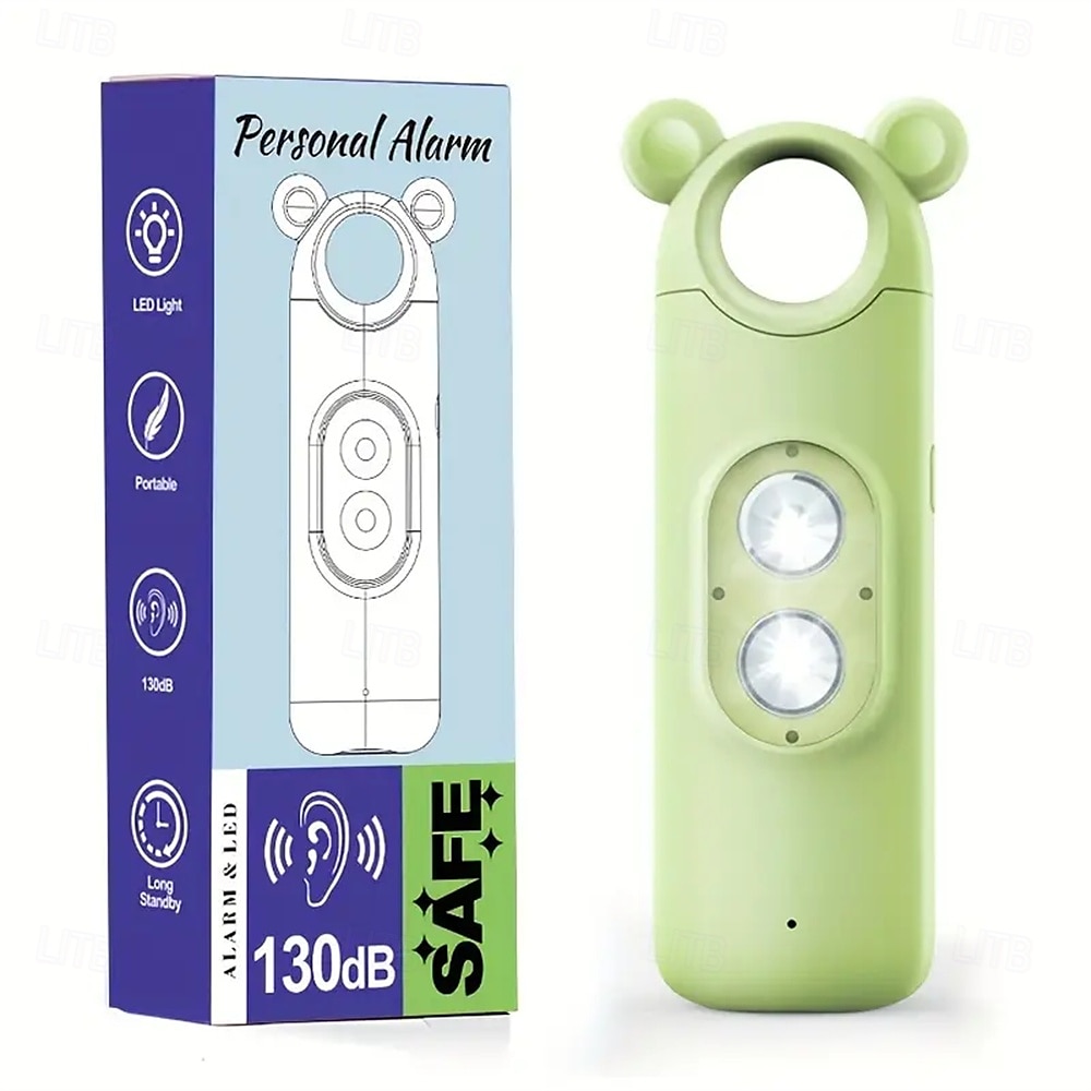 Personal Alarm Safe Sound 130dB USB Rechargeable Self Siren Security Alarms Safety Devices For Women Elderly With Alert Panic Button LED 2025 - $23.99 –P8
