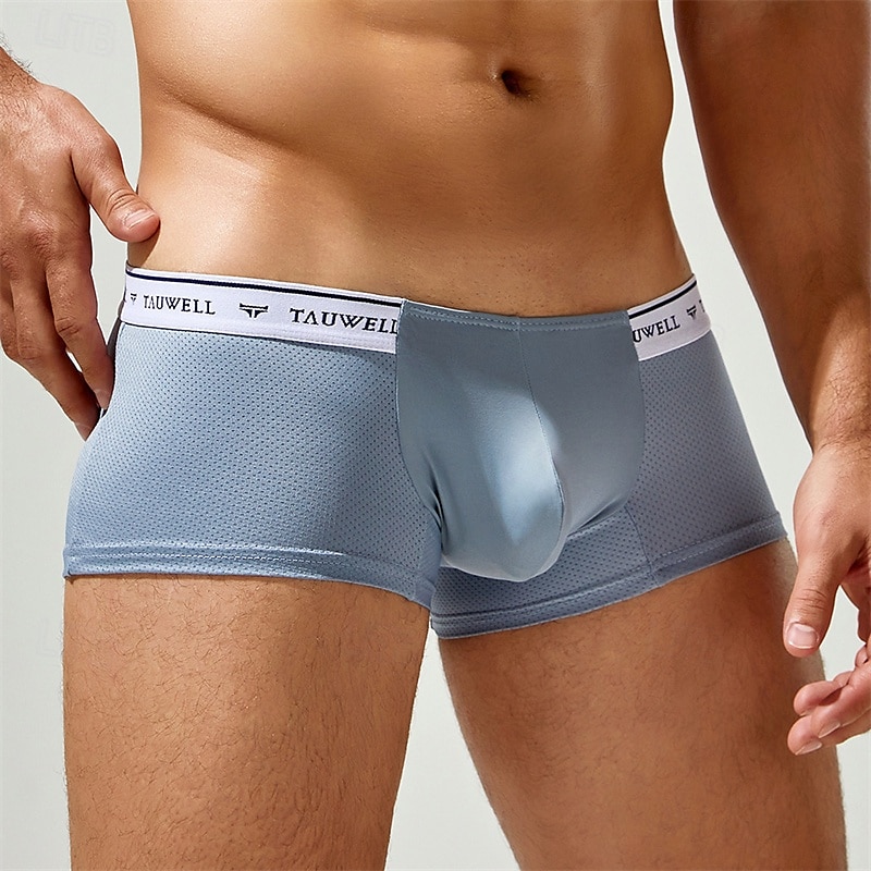 Men's 1 PCS Boxers Underwear Boxer Shorts Patchwork Nylon Breathable Soft Comfortable Color Block Mid Rise Black White 2025 - $10.49 –P4
