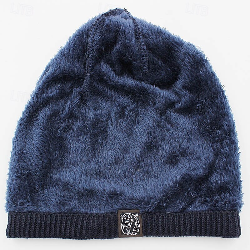 Men's Unisex Beanie Hat Winter Hats Beanies Skull Cap Knit Hat Black Wine Acrylic Fibers Knitted Cozy Daily Wear Going out Solid / Plain Color Warm 2025 - $7.99 –P1