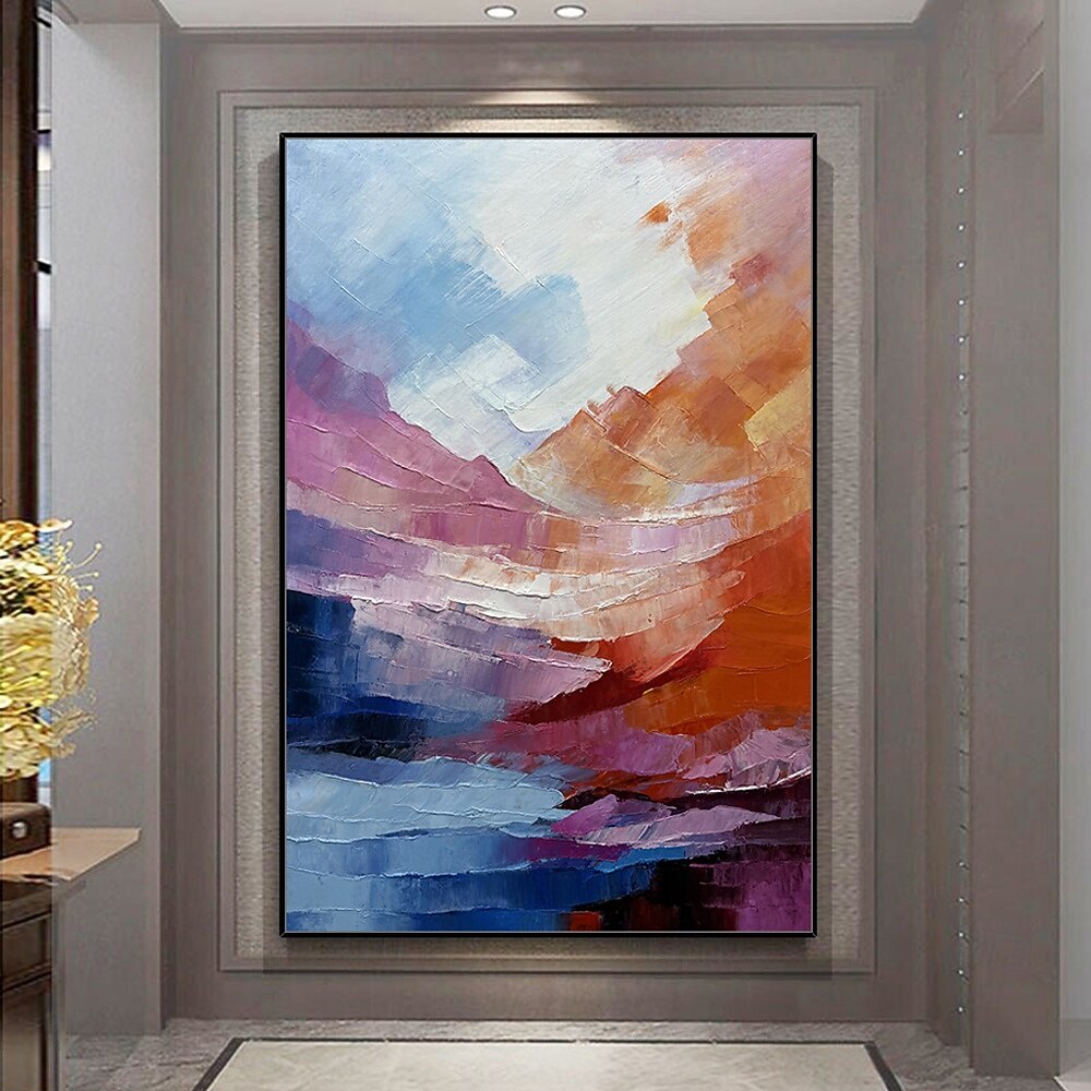 Mintura Handmade Abstract Landscape Oil Paintings On Canvas Modern Wall ...