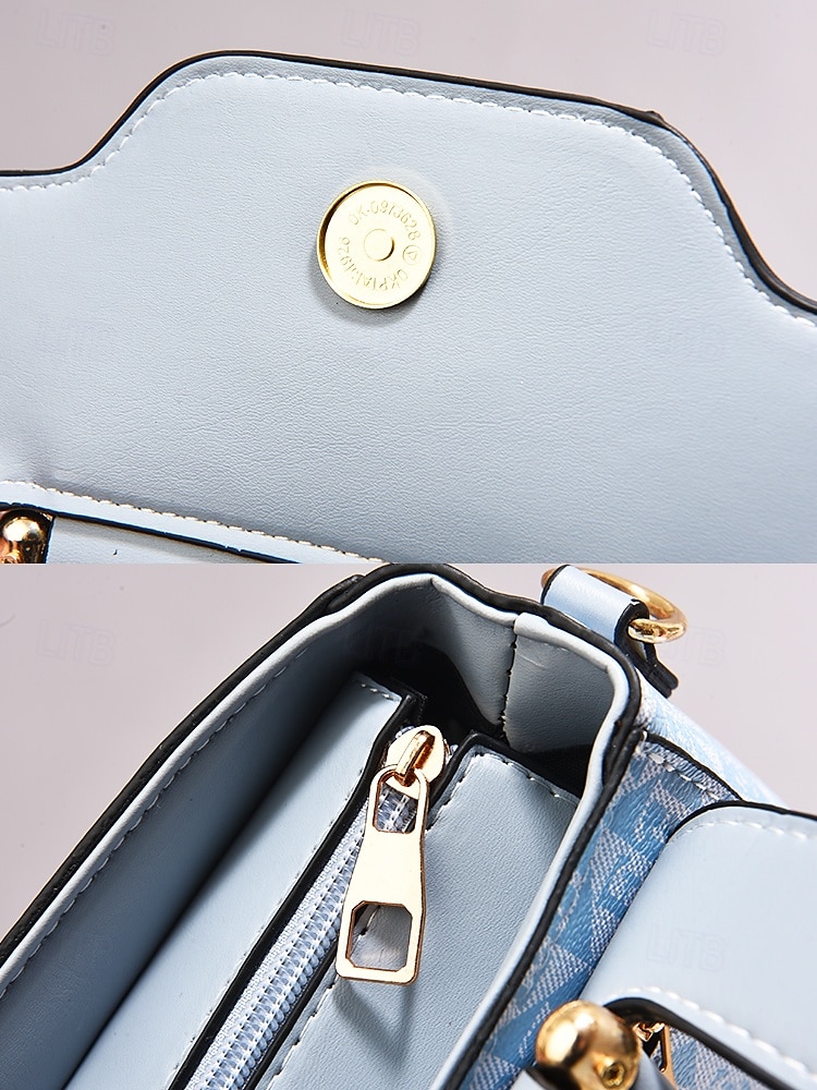 elegantní dámská béžová crossbody kabelka – luxusní monogramové provedení s přívěskem srdce a horní rukojetí 2025 - $29.99 –P7