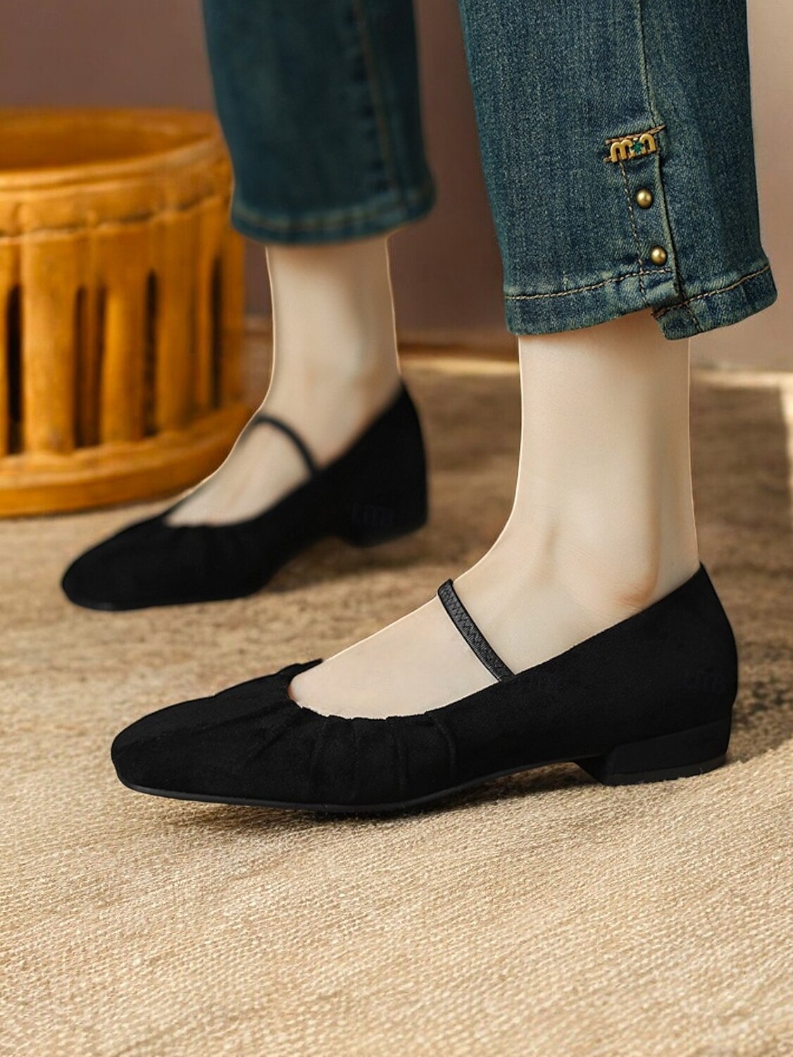 Women's Retro Brown Suede Flats – Elastic Strap Ballet Shoes with Pleated Detailing, Perfect for Casual Outings and Vintage-Inspired Fashion 2025 - $46.99 –P1