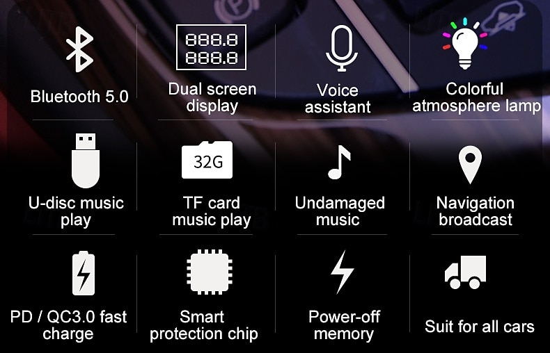 2025年 pd18 FMトランスミッター カーMP3プレーヤー デュアルUSBハンズフリーBluetoothアダプター コレクション – $43.99 –P2