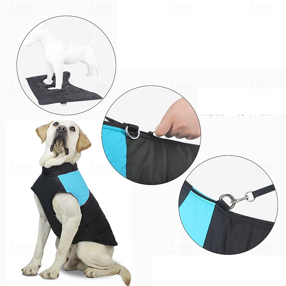 Hund Kappor Jakke Puffer Jack Vinter Vattentät Varm Bekväm Utomhus Inomhus Hemma kläder Medium 2025 - $14.49 –P2