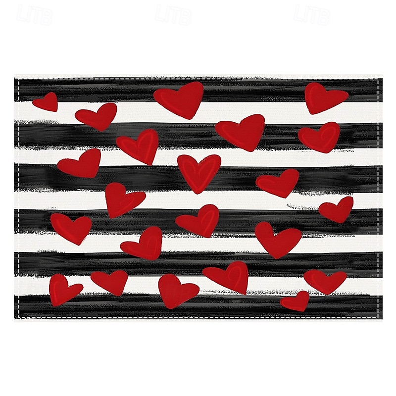 Valentine's Day Placemats Set of 4 Romantic and Decorative Table Mats Featuring Heart or Rose Patterns Durable and Heat-Resistant Perfect for Adding a Touch of Love to Your Dining Table Decor 2025 - $14.49 –P8