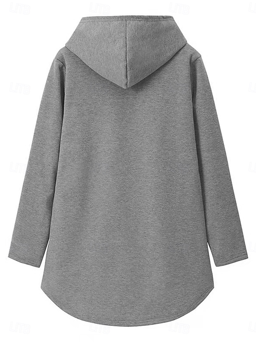 Completo da donna in 2 pezzi felpa con pantaloni in pile maniche lunghe cappuccio con stampa di renna casual rosa scuro blu grigio autunno vestibilità regolare del 2025 a $49.99 –P2