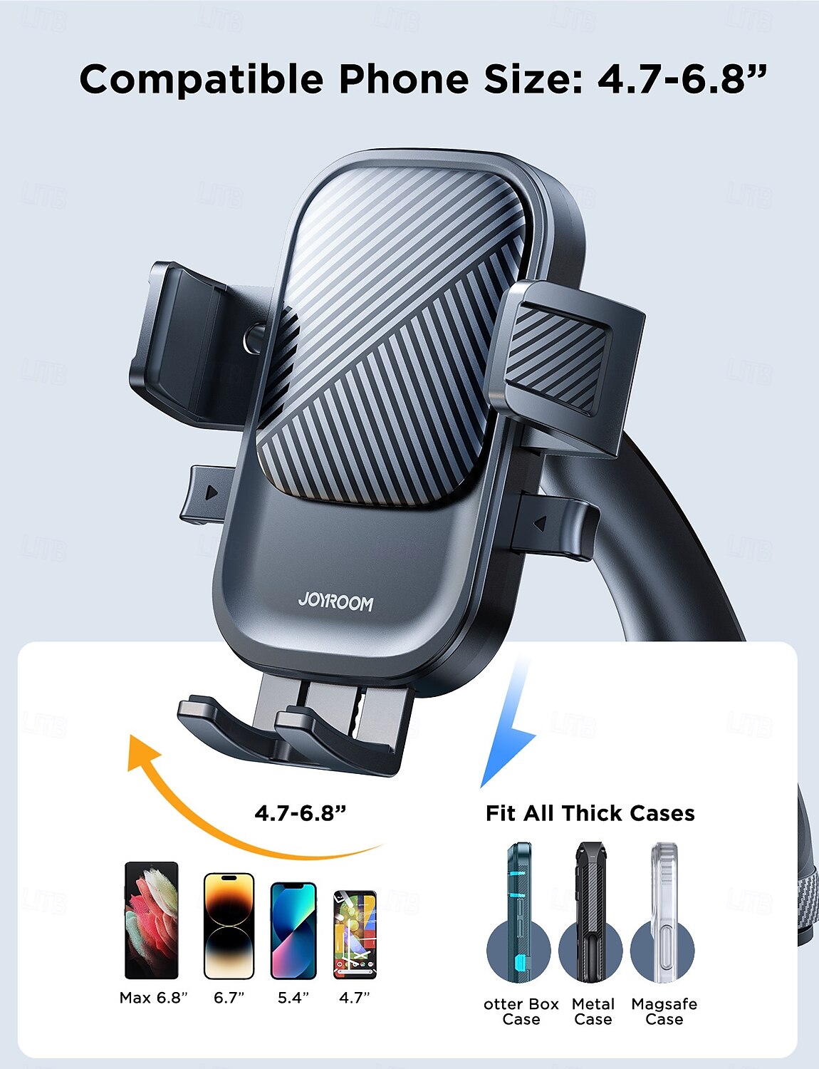 Dashboard Phone Holder Phone Mount for Car Windshield Buckle Type Suction Cup Phone Holder for Car Compatible with All Mobile Phone Phone Accessory 2025 - $26.99 –P4