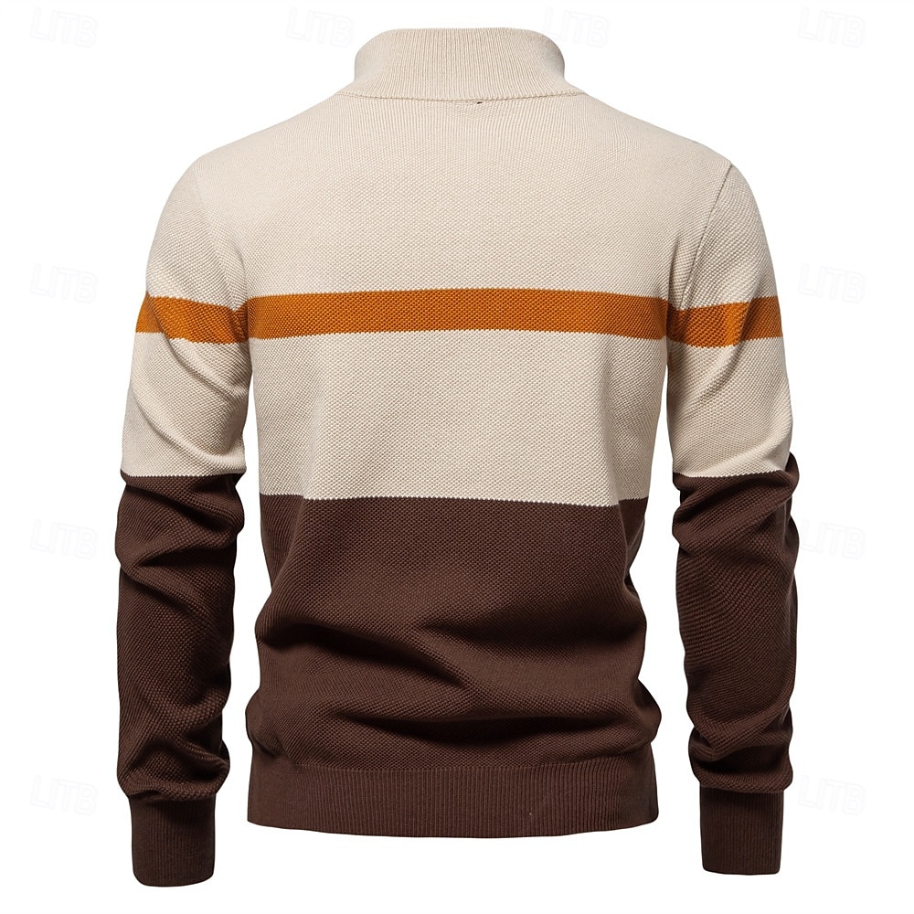 Herren Pullover Strickware Gerippt Stricken Normale Oberteile Umlegekragen Alltagstauglich Bekleidung Frühling & Herbst Weiß Grün S M L 2025 - $40.99 –P6
