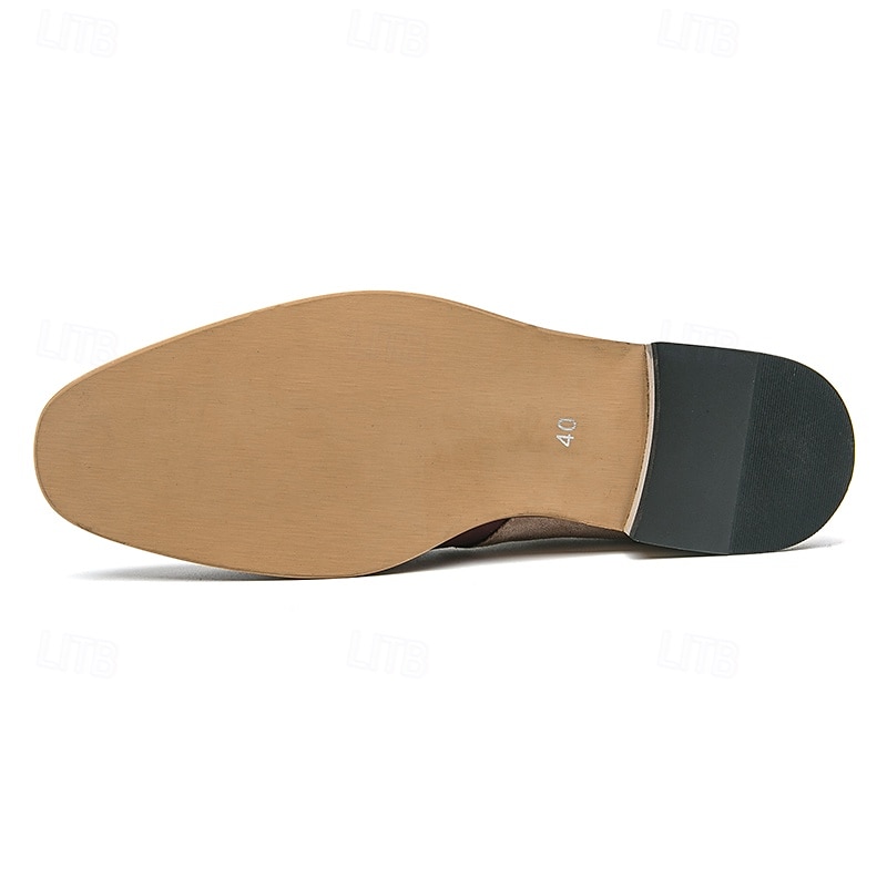 sapatos oxford masculinos estilo vintage com cadarço – design em lona bicolor e couro sintético para uso formal e casual de 2025 por $54.99 –P6