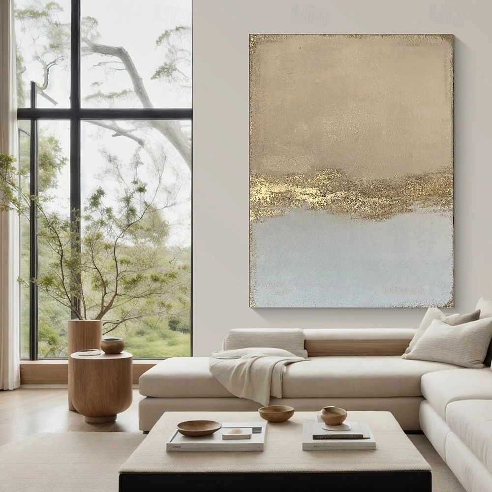met de hand geschilderde abstracte gouden schilderijen op canvas handgemaakte rijke textuur acryl schilderij moderne wandkunst olieverfschilderij met de hand geschilderd kunstwerk foto voor woonkamer 2025 - $116.99 –P4