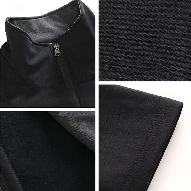 Homens Jaqueta Softshell Jaqueta de Trilha Ao ar livre Térmico / Quente A Prova de Vento Impermeável Jaquetas em Velocino Jaqueta corta-vento Viajar Preto Azul Marinho Cinzento de 2025 por $42.39 –P11