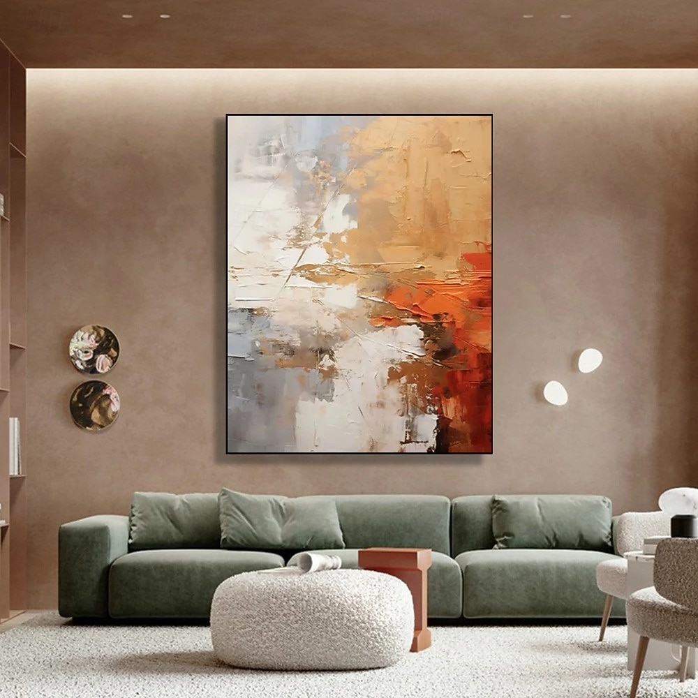 Oil painting Wabi sabi artwork hand painted Wall Art Large abstract painting Palette knife painting Colors abstract wall artmodern abstract canvas large canvas art acrylic orange oil painting 2026 - $108.99 –P4