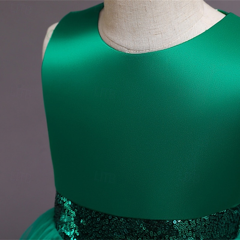 Bambino Da ragazza Vestito da festa Tinta unica Senza maniche Prestazioni Compleanno Retato Bellissimo Dolce Poliestere Asimmetrico Vestito da festa Vestito svasato Abito linea A Estate 4-12 anni del 2025 a $39.99 –P3