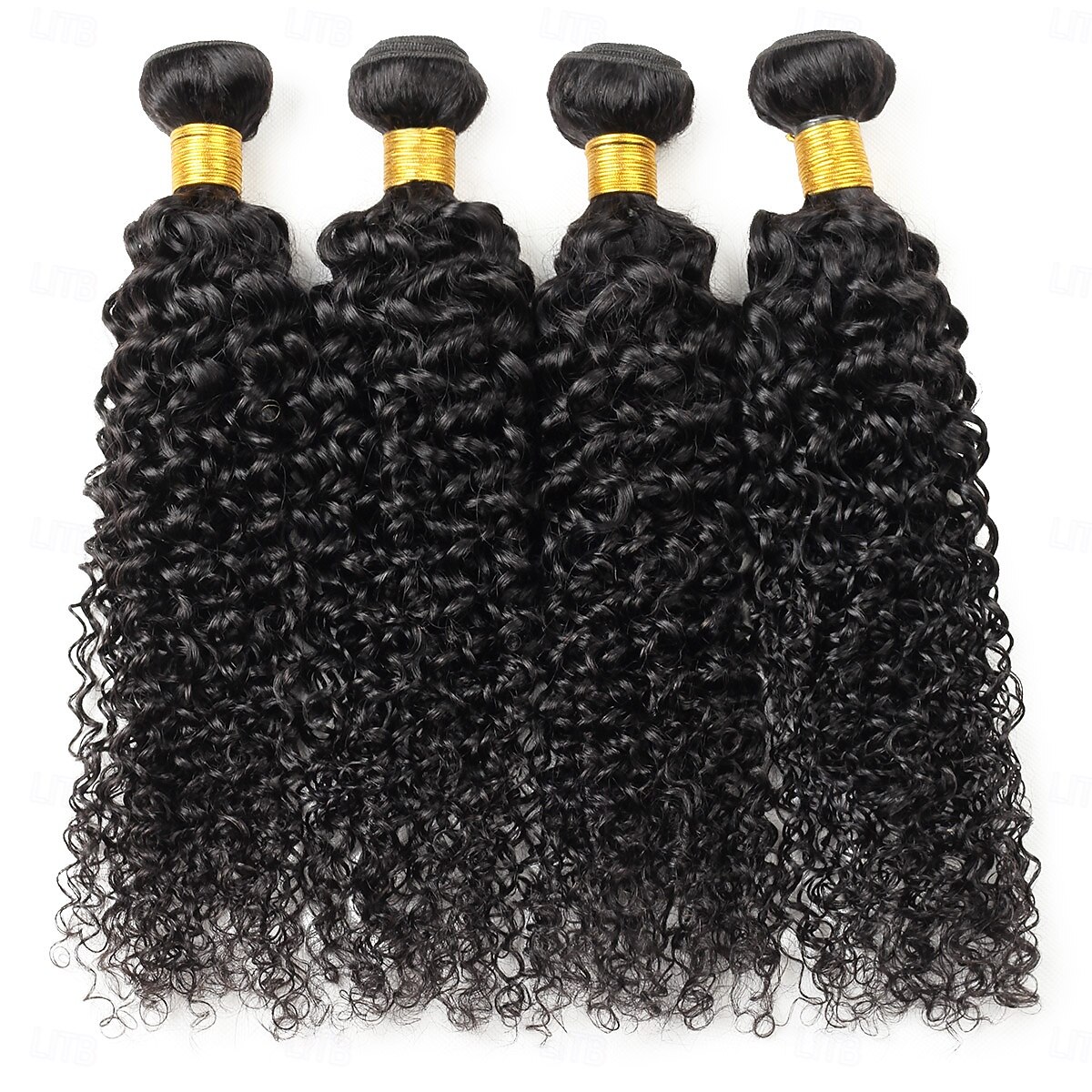 Brazilian Hair Human Hair 1B # Natural Black Curly Wave Human Hair 2 Bundles 200g 10-28 inches 2026 - $96.99 –P3