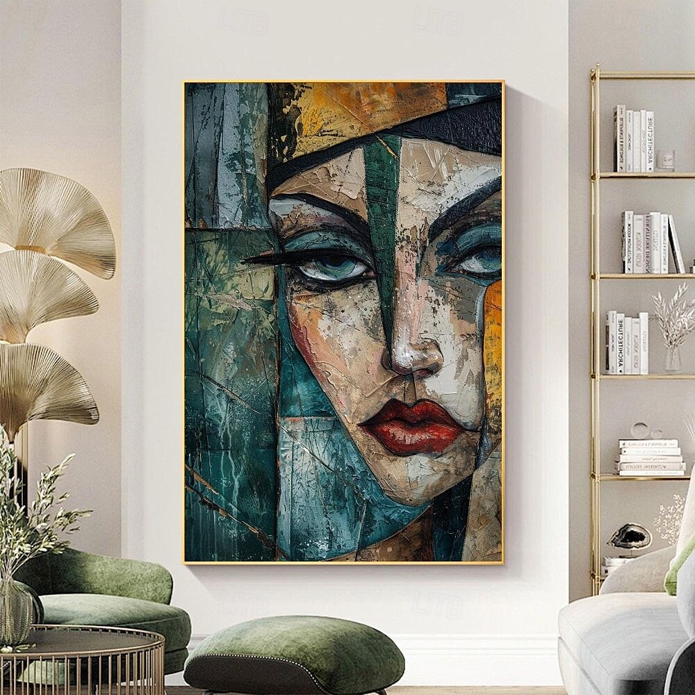 pablo picasso stijl schilderij handgemaakt pablo picasso vrouwen abstract canvas kunst olieverfschilderij handgemaakt figuur olieverfschilderij voor woonkamer slaapkamer woondecoratie pattle mes 2025 - GBP £74 –P5