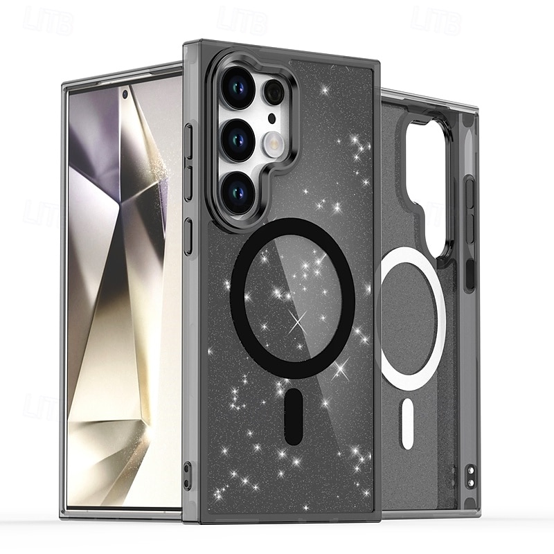 телефон Кейс для Назначение SSamsung Galaxy S24 Ultra S24 Plus S24 S24 ФЭ S23 S23 Ultra S23 Plus S25 Ультра Кейс на заднюю панель Магнитный Блеск Блеск Блестящий Защита от удара Ретро ПК Силикон 2025 - $19.99 –P7