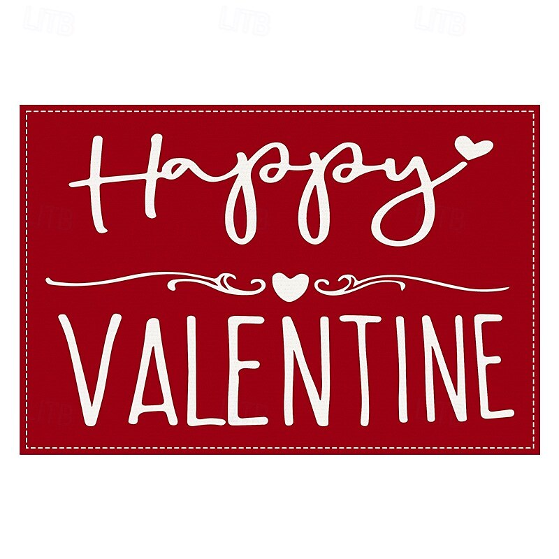 Valentine's Day Placemats Set of 4 Romantic and Decorative Table Mats Featuring Heart or Rose Patterns Durable and Heat-Resistant Perfect for Adding a Touch of Love to Your Dining Table Decor 2025 - $14.49 –P8