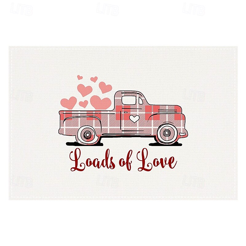 Valentine's Day Placemats Set of 4 Romantic and Decorative Table Mats Featuring Heart or Rose Patterns Durable and Heat-Resistant Perfect for Adding a Touch of Love to Your Dining Table Decor 2025 - $14.49 –P7