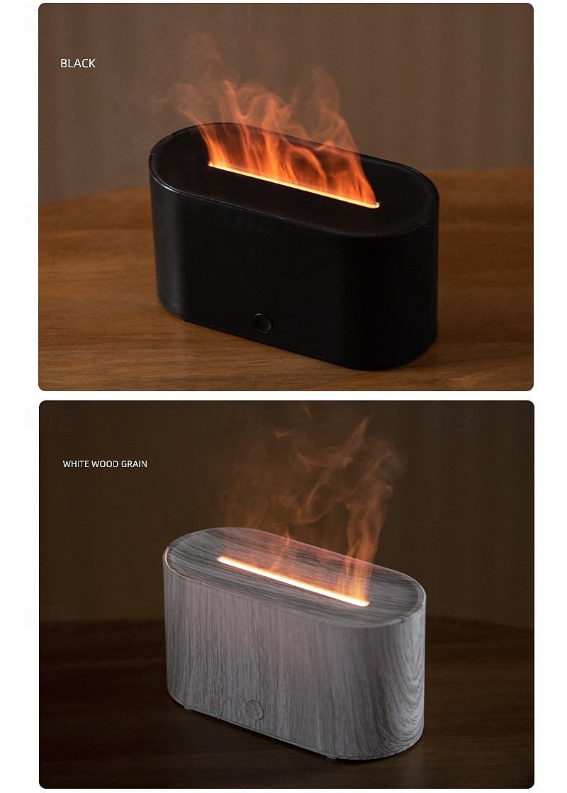 Colorful Simulation Flame Aromatherapy Machine Desktop Home Office USB Air Humidifier Aromatherapy Machine 2025 - $21.99 –P12
