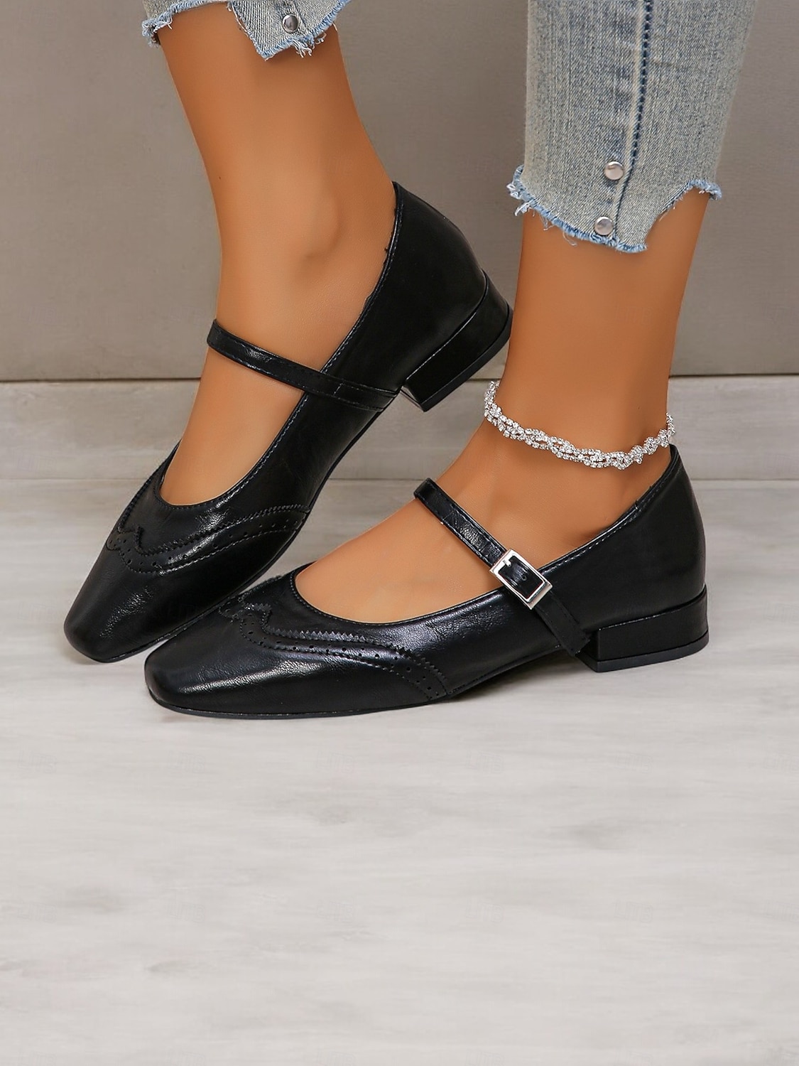 dámské vintage hnědé kalhoty mary jane s brogue detaily – pohodlné boty z umělé kůže pro kancelář, běžné nošení i outfity v retro stylu 2025 - $29.99 –P1