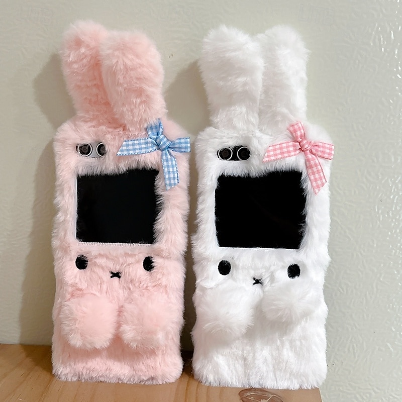 teléfono Funda Para Z Flip 7 Z Flip 6 Z Flip 5 Z Flip 4 Z Flip 3 Funda Trasera con Soporte Antigolpes Retro Felpa 2025 - $18.99 –P1