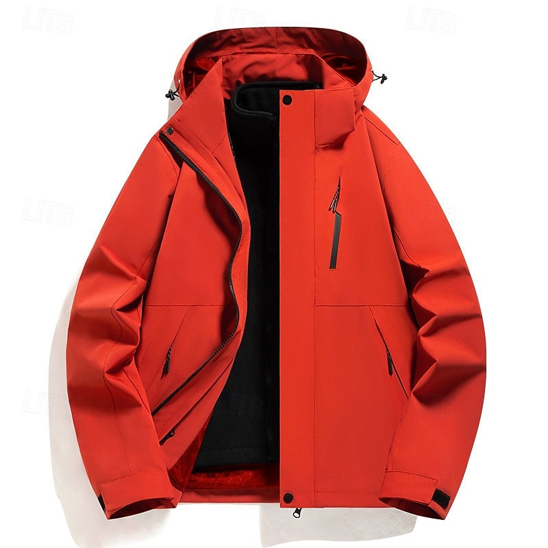 Miesten Naisten Softshell-takki Vaellustakki Talvi ulko- Tuulenkestävä Vedenkestävä 3-in-1-takki Fleecetakit Tuulitakki takki Matkailu Musta Keltainen Armeijan vihreä Punainen Purppura 2025 - $84.99 –P14