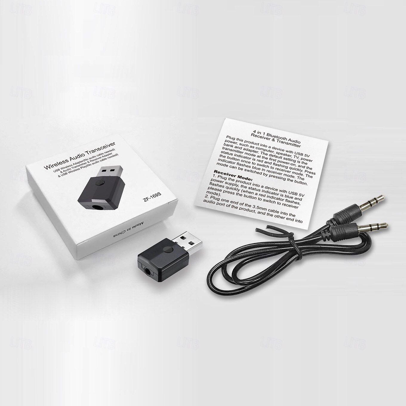 Receptor Bluetooth 5.0 para automóvil, adaptador auxiliar Bluetooth con cancelación de ruido, receptor de música Bluetooth para estéreo doméstico/auriculares con cable/llamadas manos libres, duración 2025 - $14.99 –P1