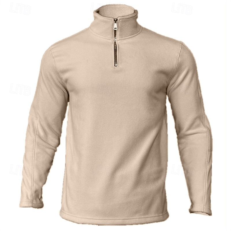 Herre Genser Polarfleece Kvart glidelås genser Svart Militærgrønn Kakifarget Mørkegrå Lyseblå Halv glidelås عادي Sport & Utendørs Daglig Ferie Polyester Gatemote Grunnleggende Fritid Høst vinter Klær 2026 - $27.99 –P9