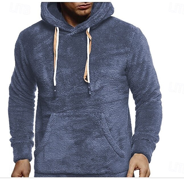 Per uomo Felpa con cappuccio Felpa con cappuccio pullover Felpa con cappuccio in pile Blu marino Cachi Con cappuccio Liscio Collage Sportivo Informale Giornaliero Poliestere Streetwear Informale del 2025 a $26.99 –P1