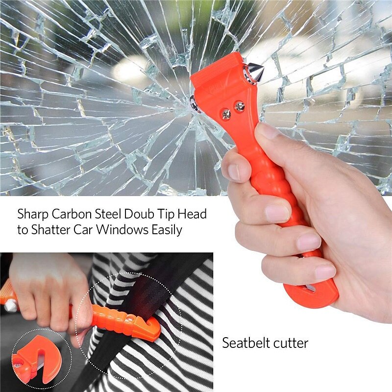 Car Safety Hammer 2 Pack Car Window Glass Breaker and Seatbelt Cutter 2-in-1 Car Emergency Rescue Hammer Auto Emergency Life Rescue Escape Tool 2025 - $21.99 –P2