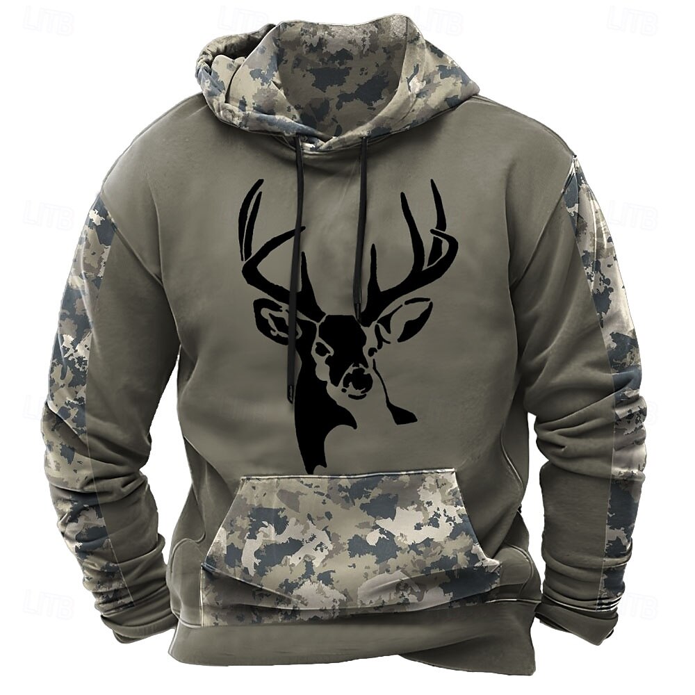 Men's Hoodie Black Brown Green Hooded Camouflage Camo / Camouflage 3D Print Cool Fall Winter Clothing Apparel Hoodies Sweatshirts  2025 - $29.99 –P1
