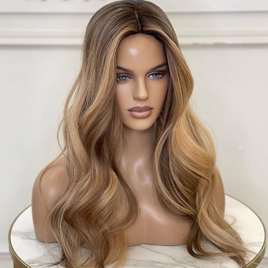 Cabelo humano remy Fechamento 5x5 13x4 Lace Front Peruca Parte do meio Cabelo Brasileiro Ondulado Multi Cores Peruca 130% 150% Densidade do Cabelo com o cabelo do bebê Cabelo Ombre Cabelo com Luzes de 2025 por $294.49 –P2