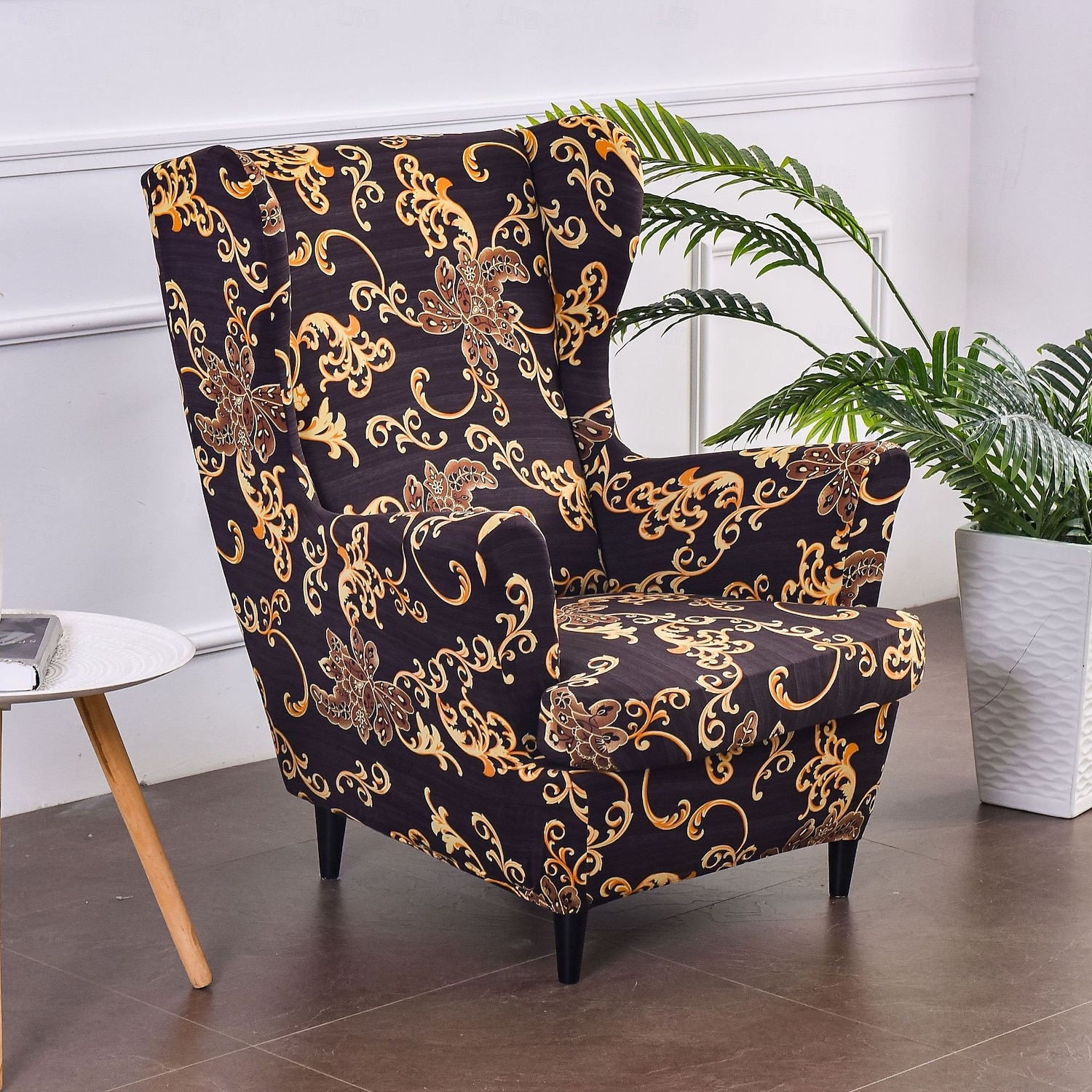 capa elástica para cadeira com encosto alto estampado capa para poltrona capa durável e elástica com design de estampa estilosa perfeita para proteger e refrescar sua cadeira com encosto alto ideal de 2025 por $18.99 –P9