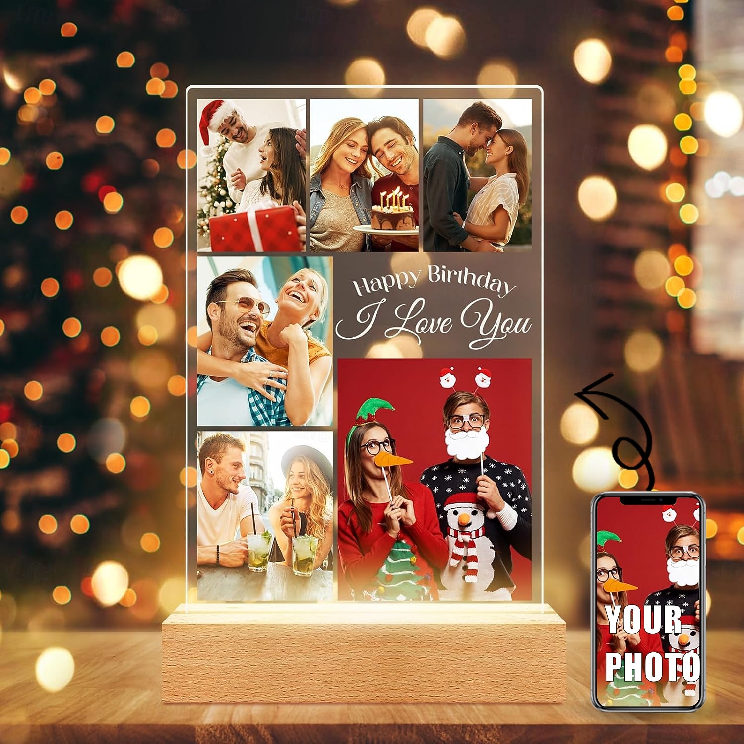 Personalized Light Up Photo Lamp Valentines Anniversary Gifts Custom Photo Frames with Night Light Unique Birthday Gifts for Valentine's Day Couples Him & Her 2026 - $16.99 –P7