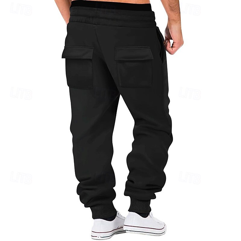 Homens Calça esportiva Calças Esportivas Corredor Calças Calça de moletom cargo Bolsos Com Cordão Cintura elástica Tecido Conforto Esportes Diário Moda Casual Preto Verde Tropa Micro-Elástica de 2026 por $25.99 –P6