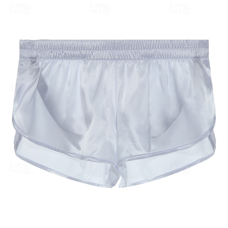 Per uomo 1 confezione Biancheria intima Boxer Miscela di fibre chimiche Traspirante Morbido Liscio Vita normale Argento Nero del 2025 a $18.99 –P4