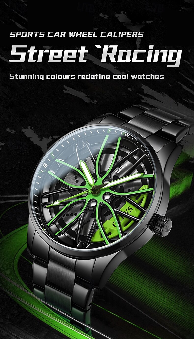 Часы OLEVS Men Quartz - креативные модные повседневные наручные часы со светящимися элементами и водонепроницаемыми стальными украшениями 2025 - $35.99 –P1