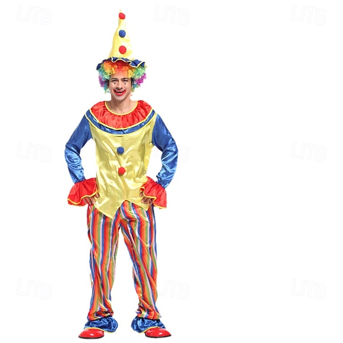 Dzsókerkártya Bohóc Halloween Felszerelések Jelmez cirkusz Farsangi jelmez Szerepjáték Felnőttek Férfi Női Mindszentek napja Farsang Mardi Gras Teljesítmény Parti Egyszerű Halloween jelmezek Kiöltözik 2025 - $85.99 –P4