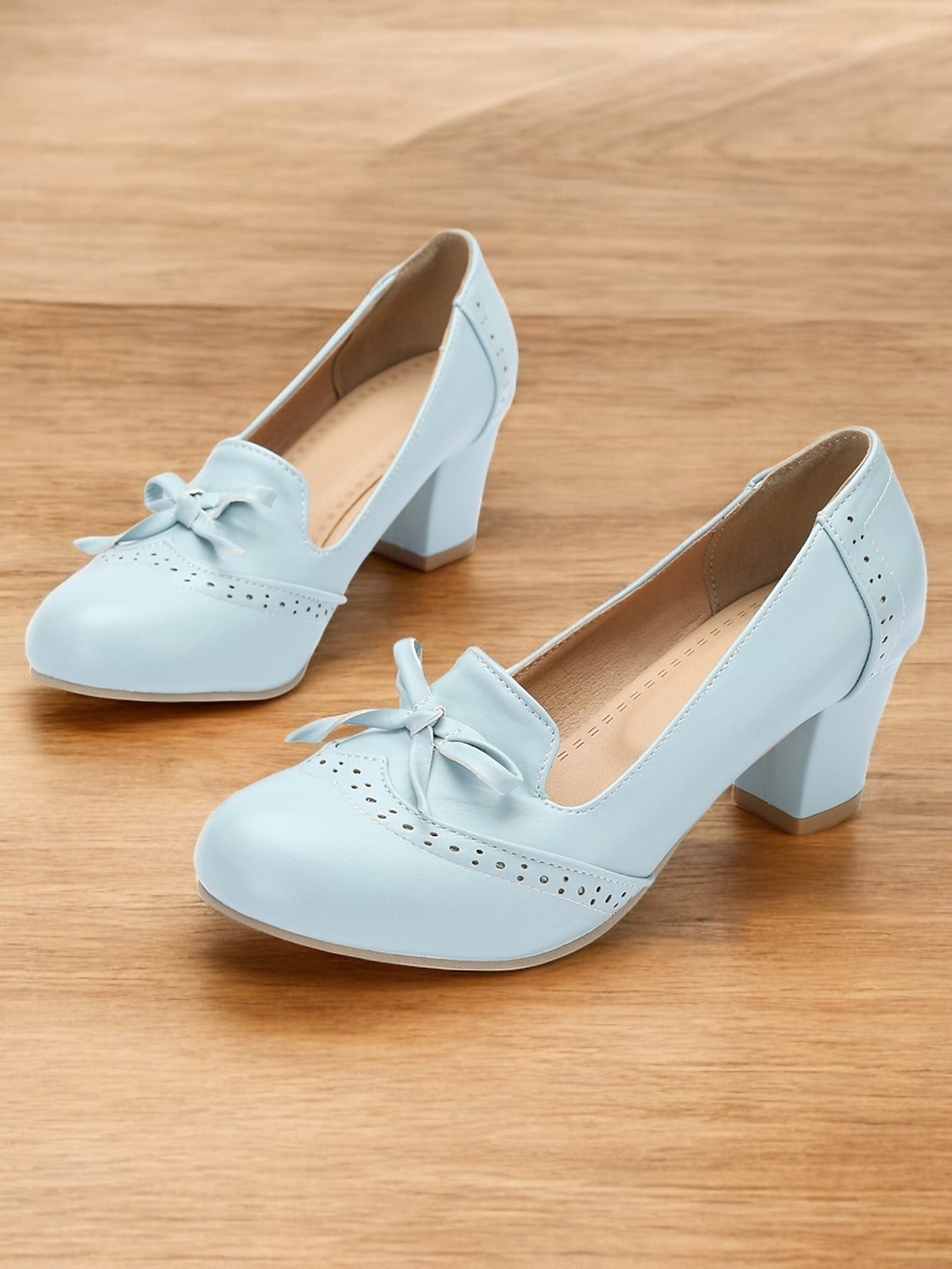 lyseblå loafers i preppy-stil for kvinner med sløyfedetalj - behagelig og stilig for jobb- eller fritidsbruk 2025 - $46.99 –P3