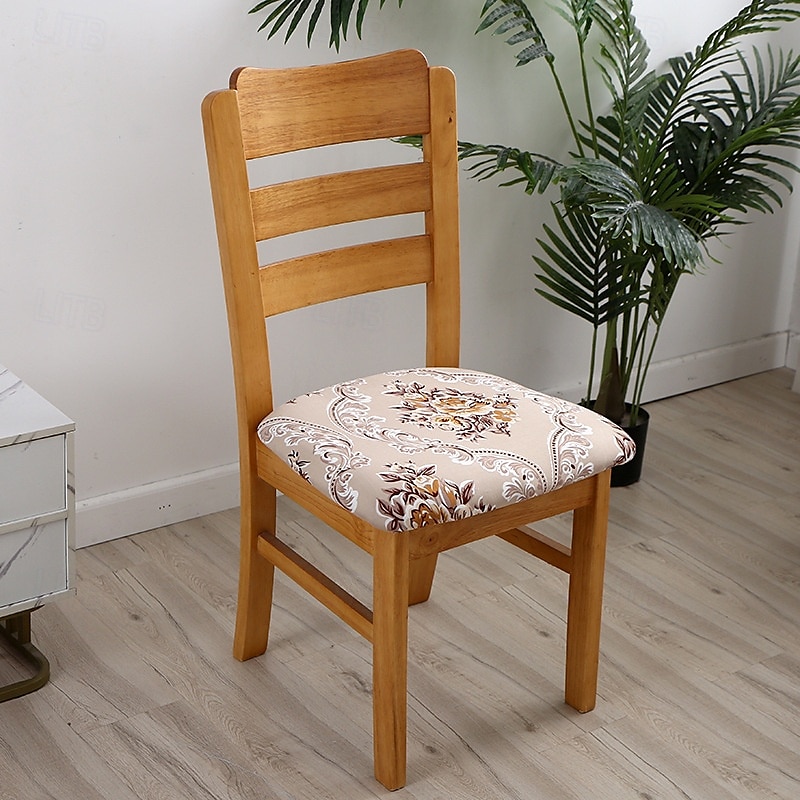 Housse de siège de chaise extensible et durable, idéale pour protéger et rafraîchir les sièges de chaise, ajoute confort et style aux chaises de salle à manger, de bureau ou de salon de 2025 ? $10.99 –P6