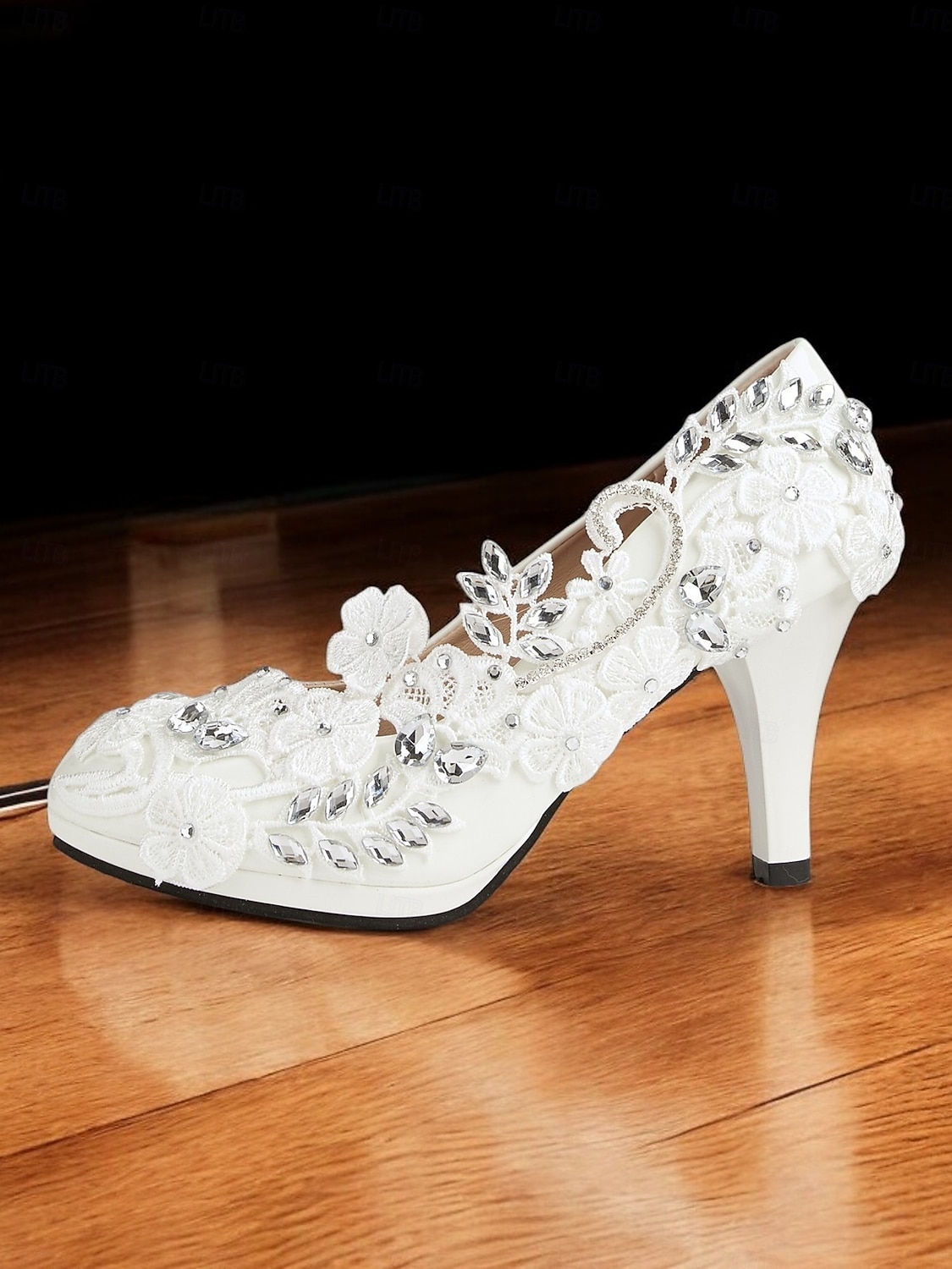 pantofi de mireasa eleganti cu aplicatii de flori pentru ocazii speciale. 2025 - $42.99 –P3