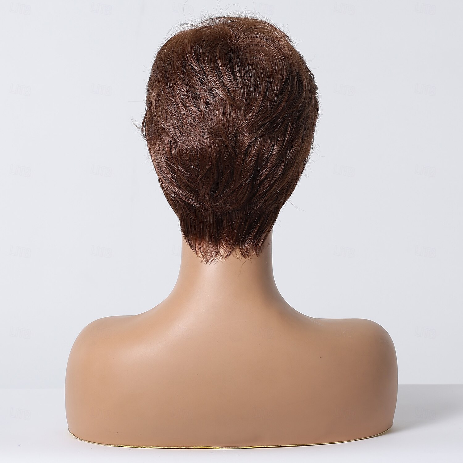 Menselijk haarmengsel Pruik Kort Recht Natuurlijk recht Bobkapsel Pixie-kapsel Zijdeel Gelaagd kapsel Donkerbruin Cosplay Krultang en stijltang Natuurlijke haarlijn Zonder kap Birmees haar Dames 2025 - $65.99 –P2