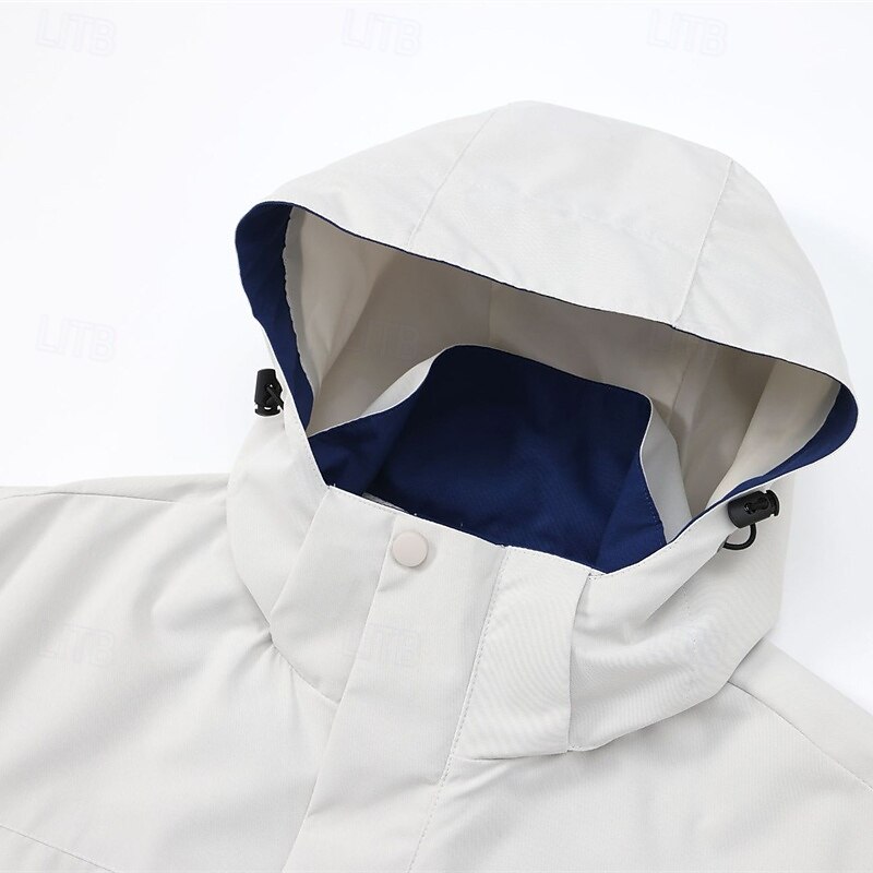 Men's Softshell Jacket Hiking Jacket Outdoor Windproof Water Resistant Windbreaker Jacket Traveling Dark Grey Black White Blue Light Grey 2025 - $42.99 –P14